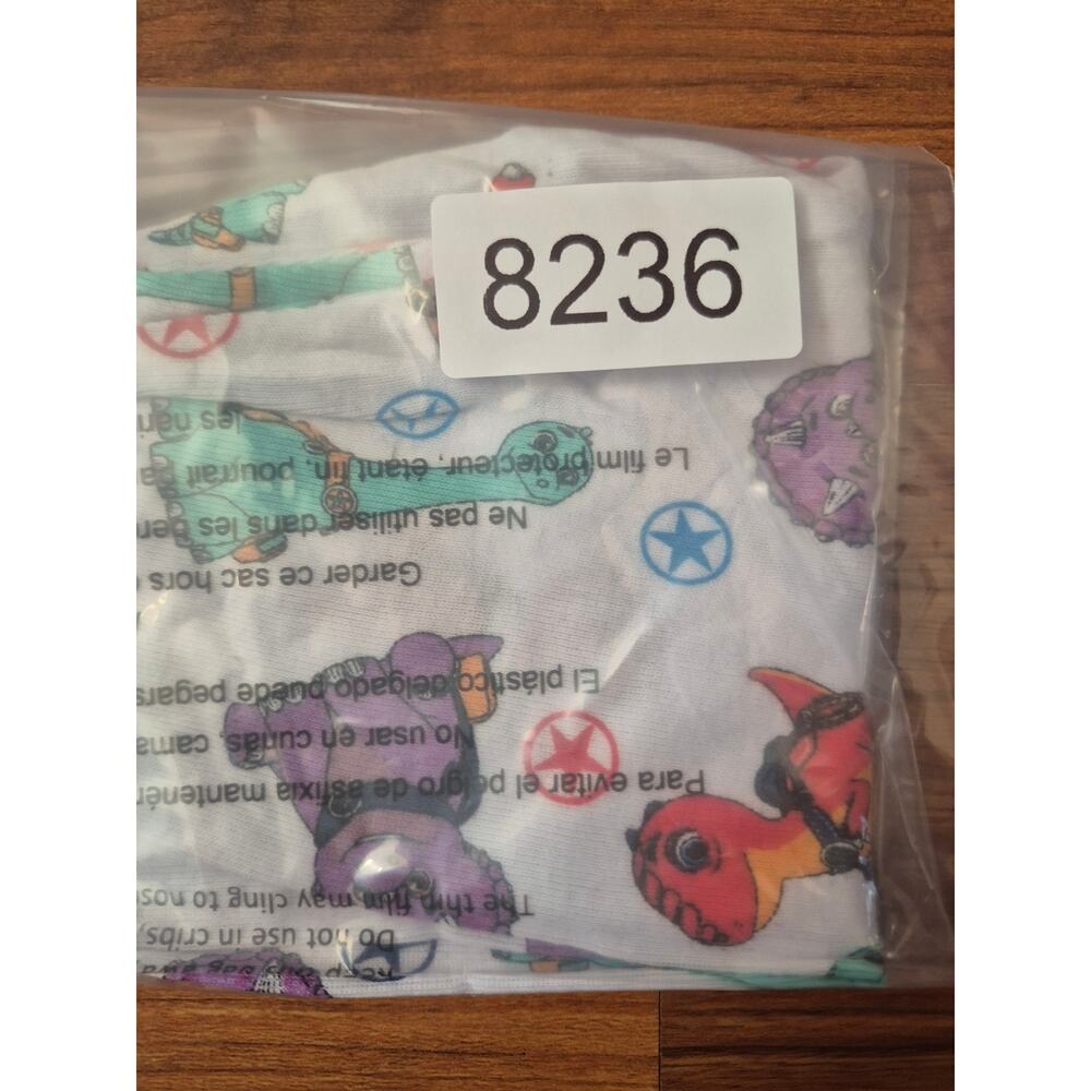 Kohl's Pajama Pants Boys Size 2T Dinosaur Red Purple Cuffed Elastic Waist 8236 - Picture 8 of 8